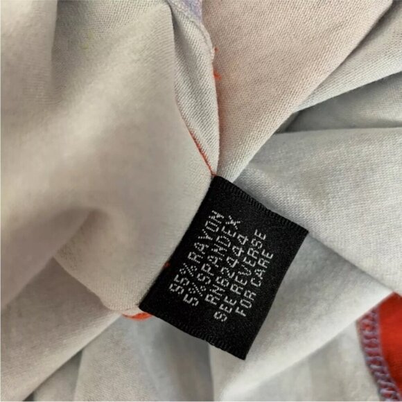 Nicole Miller Artelier Empire Maxi dress Orange Blue Racerback Stretch Women M - Picture 6 of 12